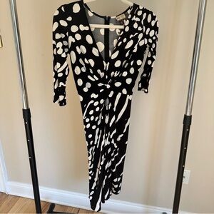 Issa London Abstract Polka Dot Silk Jersey Dress 6